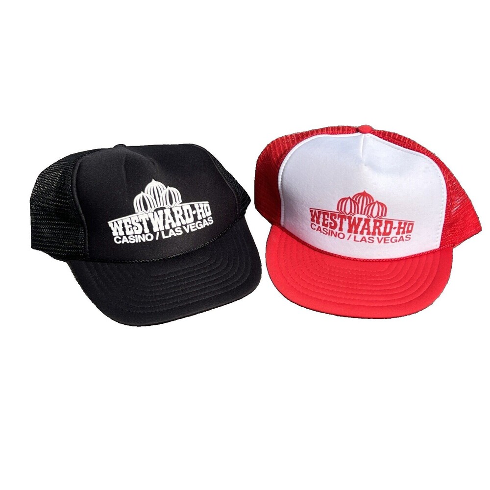 Westward-Ho Casino Las Vegas Trucker Caps (1) Black & (1) Red Mesh Foam Snapback